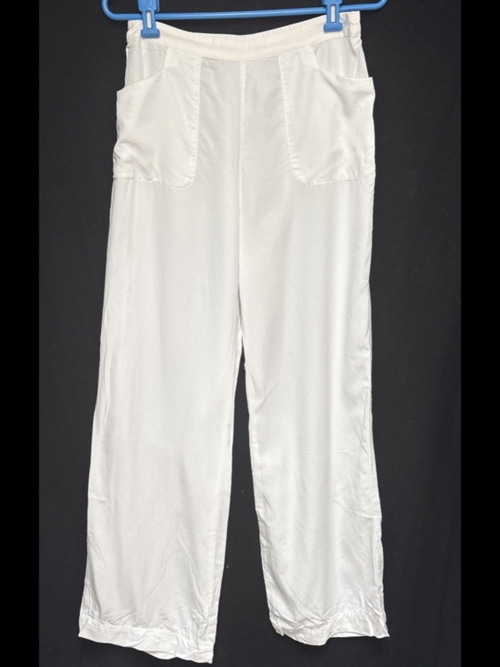 SOFT SURROUNDINGS Size M White Tencel Pants Wide Leg Casual Lounge